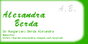 alexandra berda business card